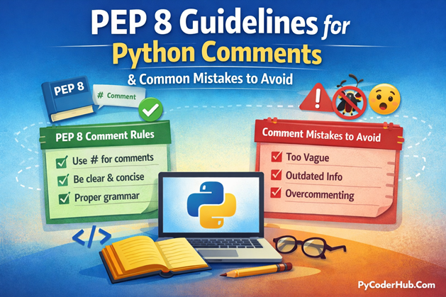 PEP 8 guidelines for Python comments explained with style rules and common mistakes