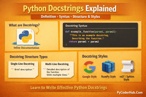 Python Docstrings Explained: Definition, Syntax, Structure, and Style Types