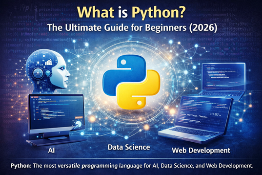 What is Python programming language - Ultimate Guide featured image for PyCoderHub