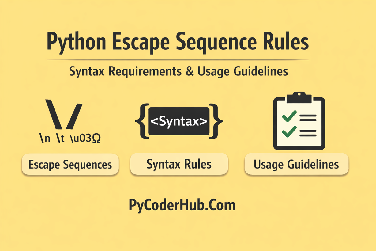 Python Escape Sequence Rules syntax and usage guidelines explained