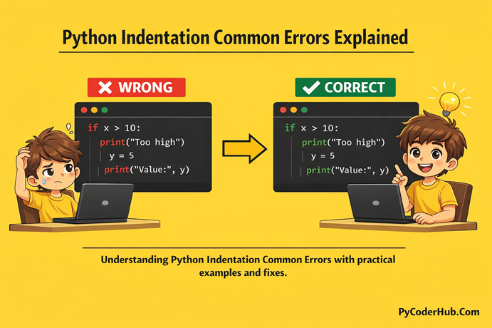Python Indentation Common Errors: Causes, Examples, and How to Fix Them
