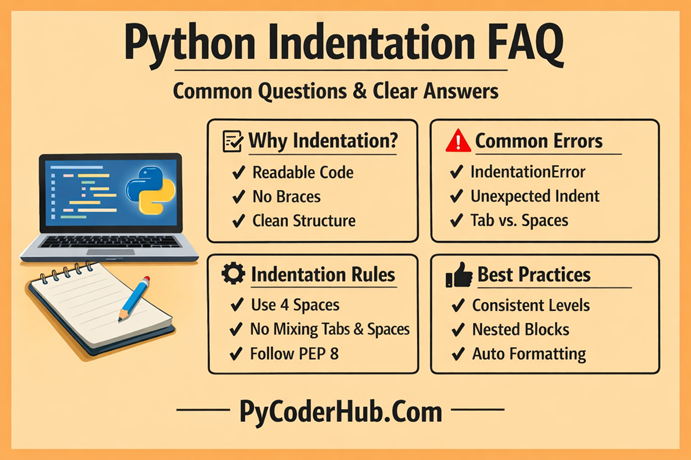 Python Indentation FAQ – Most Common Questions & Clear Answers
