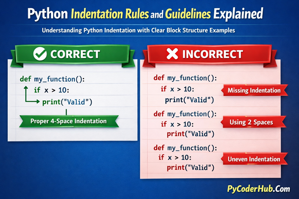 Python Indentation Rules and Guidelines – Complete Usage Handbook