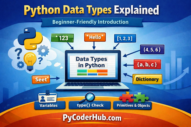 Python Data Types Explained beginner-friendly diagram showing basic data types in Python